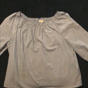 Joie blue and white stripe shirt